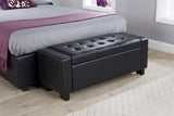 Verona ottoman bench black PU