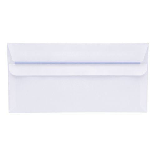 5 Star Office Envelopes Wallet Self Seal 80gsm DL 220x110mm White Retail Pack (Pack of 50)