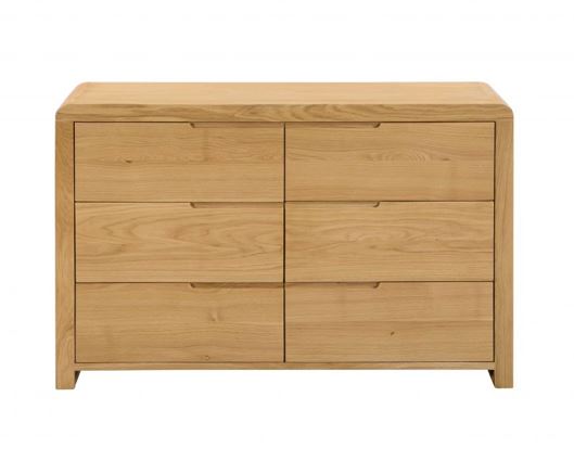CURVE 6 DRAWER WIDE CHEST ASS