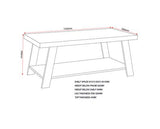 EDDIE COFFEE TABLE - GREY/SONOMA EFFECT