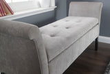 Balmoral window seat silver chenille
