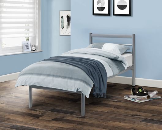 Alpen Double Bed - Metal Grey