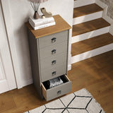 Corona Classic 5 drawer narrow chest of drawers