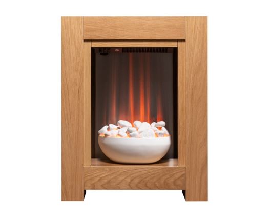 Adam Monet Fireplace Suite in Oak with Electric Fire, 23 Inch
