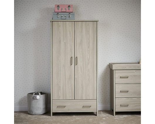 Nika Double Wardrobe - Grey Wash