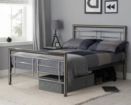 Montana Double Bed - Silver