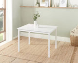 Cottesmore Dining Set with 4x Upton Chairs White