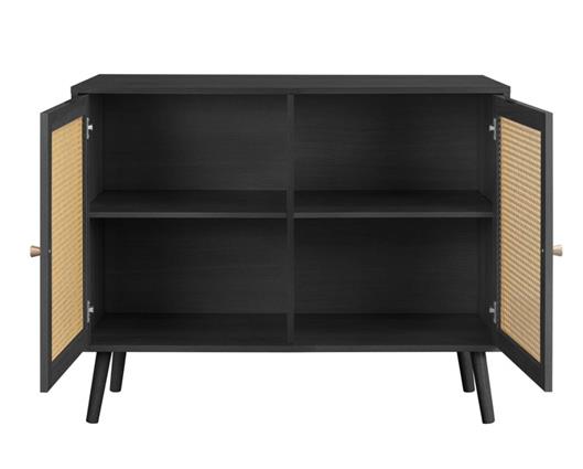 Croxley Rattan 2 Door Sideboard - Black