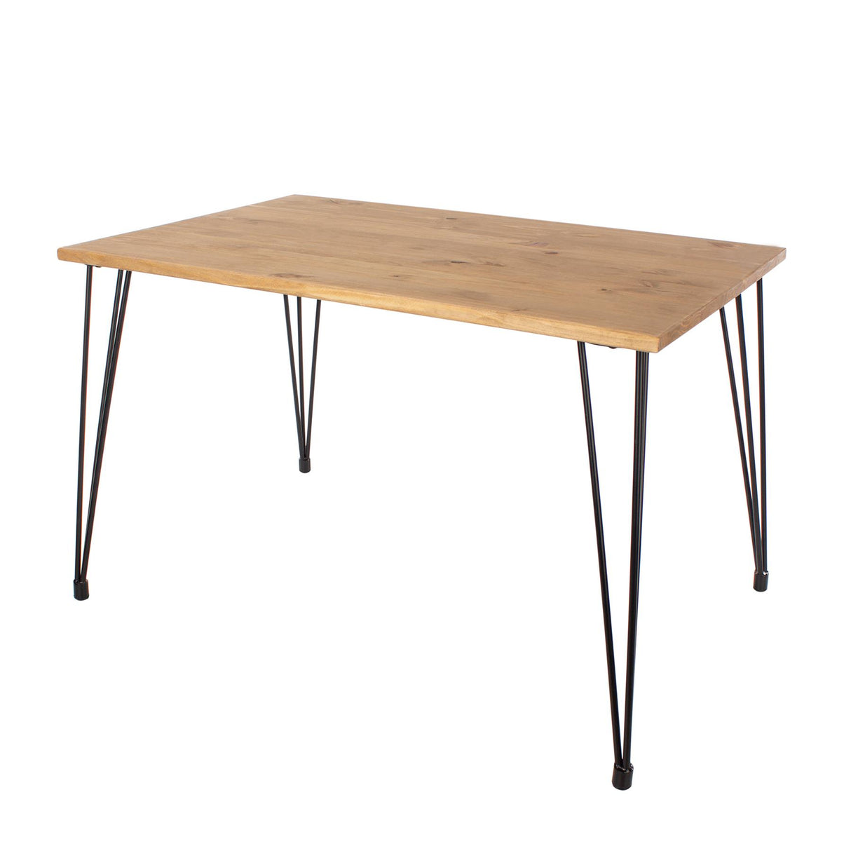 Augusta rectangular dining table with black metal legs D884