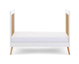 Maya Mini Cot Bed - White with Natural