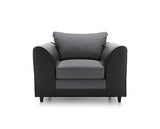 Dylan Armchair-Black & Charcoal