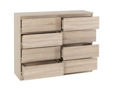 Malvern 8 Drawer Chest - Sonoma Oak Effect