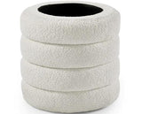 Hailey Ivory Boucle Upholstered 40cm Storage Stool
