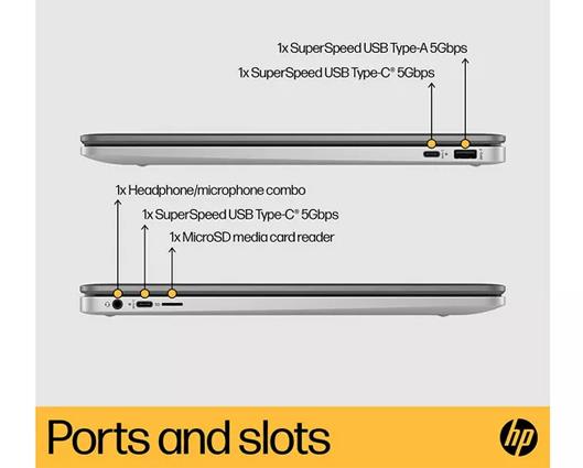 HP 15a-na0503sa 15.6" Chromebook - Intel Celeron,128 GB eMMC, Silver
