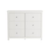 Nairn White 3+3 drawer wide chest of drawers