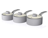 Swan Retro 3 Piece Saucepan Set