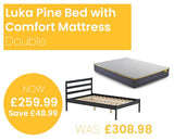 Luka Bed with SleepSoul Comfort Mattress - Double