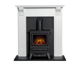 Harrogate in White & Black with Hudson Stove