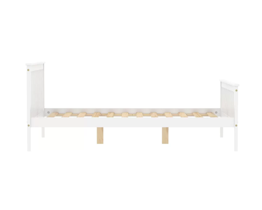 135cm Oxford Pine Bed White