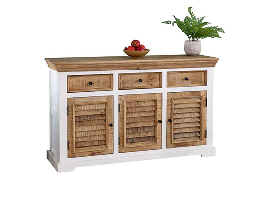 Alfie Wood Sideboard - 3 Drawer & 3 Doors