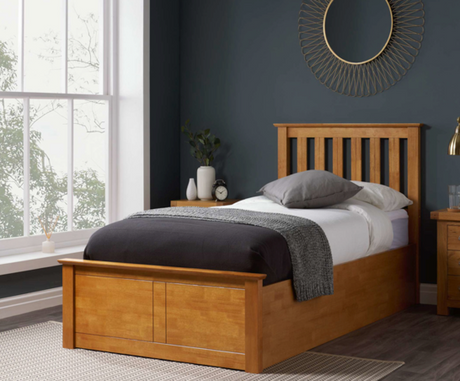 Phoenix Single Ottoman Bed - Oak