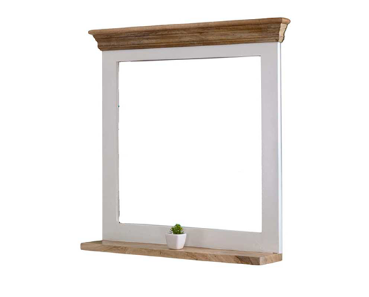 Alfie Mirror Frame With Shelf Solid Mango Wood