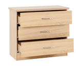 Nevada 3 Drawer Chest - Sonoma Oak Effect