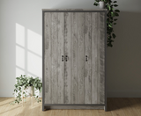 Boston 3 Door Wardrobe Grey