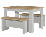 Highgate Grey Dining Table & Bench Set