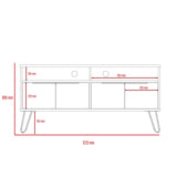 Nevada Wide Screen TV Rack with 4 Doors