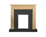 Adam Southwold Fireplace in Oak and Black, 43 Inches