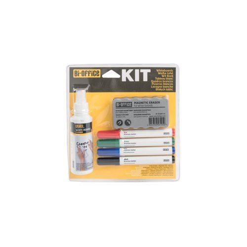 Bi-Office Drywipe Non-Magnetic Whiteboard Kit KT0707