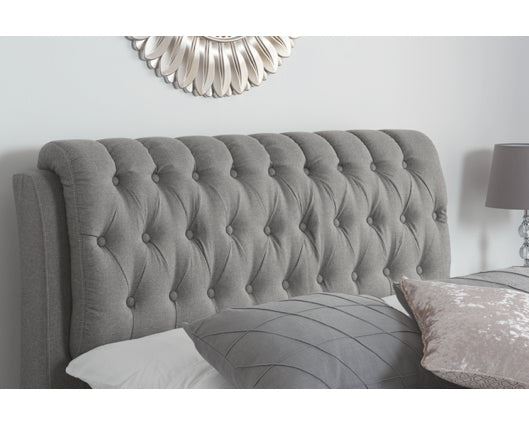 Valentino Double Bed - Grey