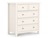MAINE 3 + 2 DRAWER CHEST - SURF WHITE