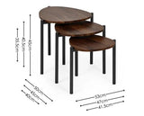 Lortte Teadrop Nesting Side Table Walnut