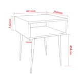 Galaxy metal bedside table, gold with black legs