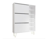 Monaco 3 Drawer Shoe Cabinet in White
