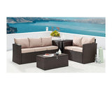 Paloma Brown Sofa Set w/ Brown Cushions