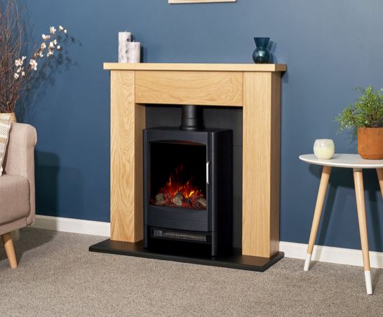 Chester in Oak with Keston Stove