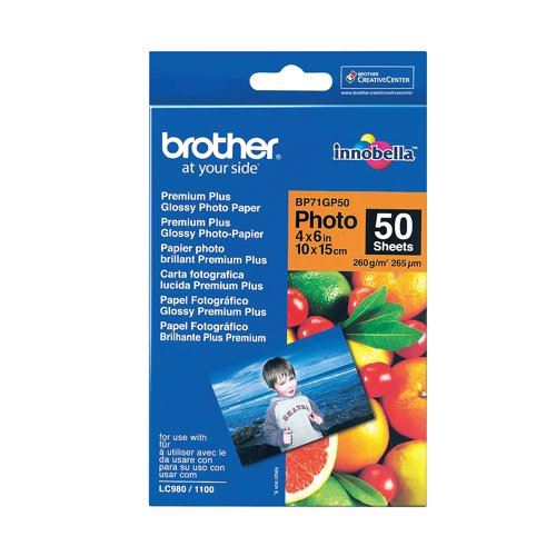 Brother BP71 Gloss Photo Paper 6x4 BP71GP50