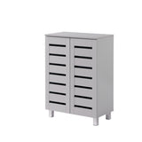 Euston 2 Door Shoe Cabinet - Light Grey