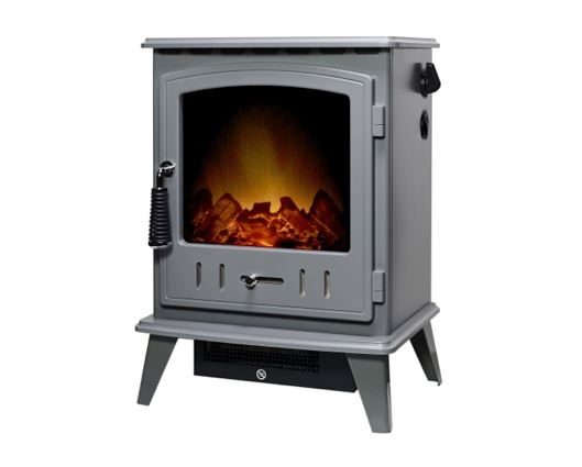 Adam Aviemore Electric Stove in Grey Enamel