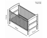Grace Cot Bed, Under Drawer + Fibre Mattress - White
