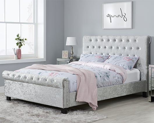 Sienna Double Bed- Grey