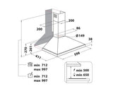 Hotpoint PHPN65FLMX1 60cm Chimney Hood