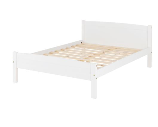 Amber Double Bed - White