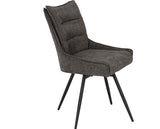 LEWIS SWIVEL DINING CHAIR (X2 PER BOX) - GREY FABRIC
