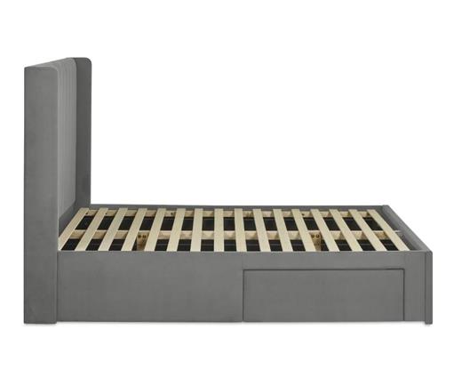 Leila Dual Storage Door Bed Steel Grey - King