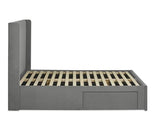 Leila Dual Storage Door Bed Steel Grey - King