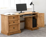 Corona Computer Desk - Distressed Waxed Pine